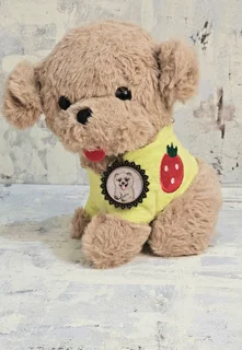 گردن آویز مخصوص آویزان کردن به قلاده پت(طرح سگ کرم رنگ)