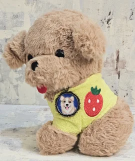 گردن آویزمخصوص آویزان کردن به قلاده پت(طرح سگ سفید و کرم رنگ با پس زمینه آبی رنگ)