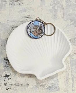 جاکلیدی میناکاری شده(طرح نقشه ایران با نماد هخامنشی بال دار)